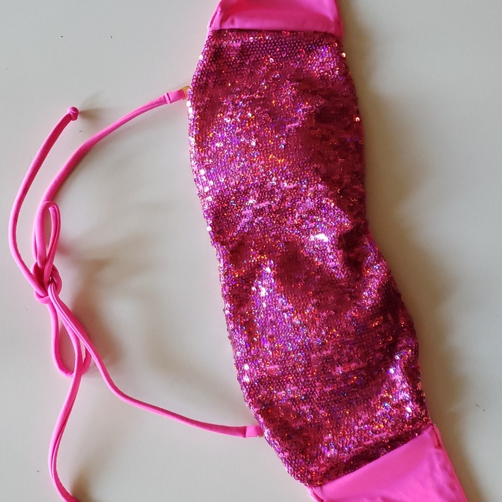 Body by Victorias Secret Sequin Bikini Bra Swim Top Small w/ optional st…